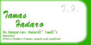 tamas hadaro business card